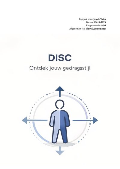 Voorblad van het DISC-voorbeeldrapport